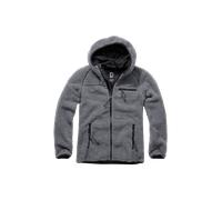 Brandit Teddyfleece Worker, felpa con zip L male Grigio