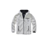 Brandit Teddyfleece Worker, felpa con zip XXL male Bianco