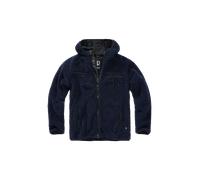 Brandit Teddyfleece Worker, felpa con zip XL male Blu Scuro