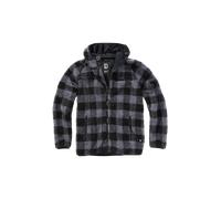 Brandit Teddyfleece Worker, felpa con zip XL male Nero/Grigio