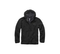 Brandit Teddyfleece Worker, felpa con zip M male Nero