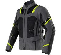 GIACCA MOTO CLOVER VENTOURING 4 WP 4 STAGIONI GRIGIO GIALLO FLUO TAGLIA M