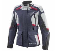 Ixon Midgard Giacca tessile da moto da donna impermeabile, nero-grigio-blu, taglia 2XL per donne