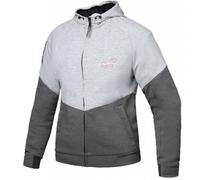 Giacca moto da donna IXON Touchdown grigio-argento-rosa 3XL