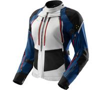 Giacca moto da donna Rebelhorn Hardy 3.0 blu-grigio-rosso XS