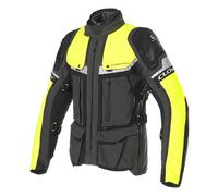 Giacca moto da uomo Clover crossover-4 Airbag wp grigio/giallo fluo