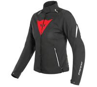 Giacca Moto Dainese Laguna Seca 3 D-Dry Lady - Nero/Rosso Lava/Bianco