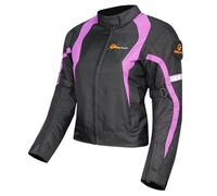 Giacca Moto Donna Con Fodera Termica e Protezioni CE Rimovibili Giacca impermeabile e Traspirante - Viola 3XL