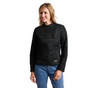 Ixon Cornet Impermeabile Ladies Motocycle Giacca in tessuto, nero-marrone, taglia M per donne