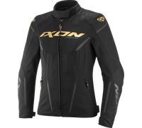 Ixon Striker 2 Air WP impermeabile Giacca tessile moto da donna, nero-oro, taglia M per donne