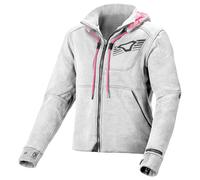 Felpa Con Cappuccio In Tessuto Macna District Donna Grigio Chiaro XXL