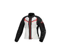 Macna Tondo, giacca tessile donna M male Grigio Chiaro/Nero/Rosso
