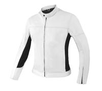 giacca moto donna rebel essent pelle con protezioni omologate CE bianco s