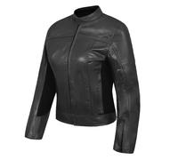giacca moto donna rebel essent pelle con protezioni omologate CE nero s