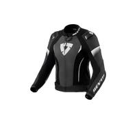 Revit Xena 4 Pro Giacca in pelle da moto da donna, nero-bianco, taglia 36 per donne