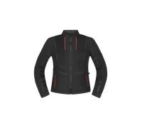 Richa Monaco Mesh WP impermeabile Giacca tessile moto da donna, nero-rosso, taglia L per donne