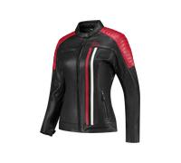 Rusty Stitches Alice, giacca di pelle donna 38 female Nero/Bianco/Rosso