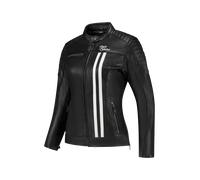Rusty Stitches Alice, giacca di pelle donna 38 female Nero/Bianco