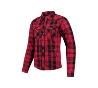 §Giacca Moto Donna Rusty Stitches Liss Nero-Rosso§