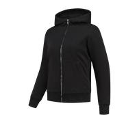 Rusty Stitches Super Wendy Felpa con cappuccio e zip da moto da donna, nero, taglia 54 per donne