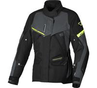 Giacca moto donna touring Macna Mundial Night Eye Grigio Nero Giallo Fluo XL