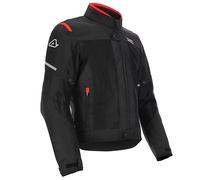 Acerbis Ruby, giacca tessile impermeabile L male Nero/Rosso