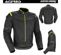 Acerbis Giacca tessile da moto Ramsey Vented 2.0 Mesh Nero-Giallo Fluo Taglia 2XL