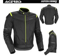 Acerbis Ramsey Vented 2.0 Mesh Giacca tessile da moto, nero-giallo, taglia 2XL per maschi