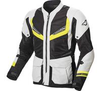 Giacca moto estiva Macna Aerocon Grigio chiaro Giallo fluo 3XL