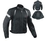 Summer Motorbike Mesh Sport RaceTouring CE Armored Jacket Motorcycle Black 3XL