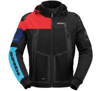 Giacca Moto Impermeabile Spidi Hoodie Warrior H2Out Nero Rosso Azzurro M