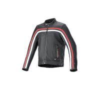 Giacca Moto in Pelle Alpinestars Dyno Nero/Rosso rubino/EcruXL Nero,Rosso rubino,Ecru