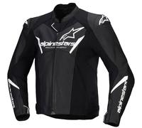 Giacca moto in pelle Alpinestars Faster 3 Airflow nero-bianco 50