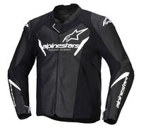 Giacca moto in pelle Alpinestars Faster 3 nero-bianco 54