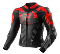 Giacca moto in pelle Rebelhorn Inferno nero-rosso fluo 56