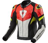 Giacca moto Invernale Pelle Revit Hyperspeed Air Black Neon Red Jacket TAGLIA 50