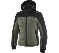 Ixon Aspen Giacca tessile impermeabile per motociclette, nero-verde, taglia S per donne