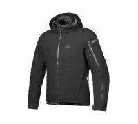 Ixon Burning impermeabile Giacca tessile moto, nero, taglia 4XL per maschi