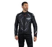 Ixon Demoniak Giacca tessile moto, nero-bianco, taglia 4XL per maschi