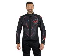 IXON Giacca moto Demoniak nero-rosso 4XL