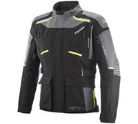Giacca moto IXON Midgard nero-grigio-giallo fluo S
