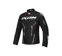 Ixon Roadstar Giacca tessile da moto impermeabile, nero-bianco-rosso, taglia L per maschi