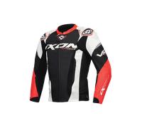 Ixon Vortex 3 Giacca in pelle moto, nero-bianco-rosso, taglia L