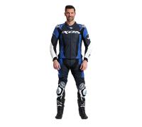 Ixon Vortex 3 Giacca in pelle moto, nero-bianco-blu, taglia S per maschi