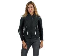 Ixon Wonder-SP Giacca in pelle da moto da donna, nero-bianco, taglia M per donne