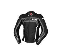 IXS Sport RS-600 1.0 Giacca in pelle motociclistica, nero-grigio-bianco, taglia 48