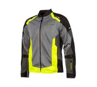 Klim Induction, giacca in tessuto XL male Grigio/Nero/Giallo Fluo