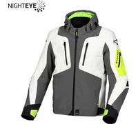 Giacca moto Macna Angle AWS Grigio chiaro Grigio Giallo Fluo