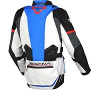 Giacca moto Macna Domane AWS Grigio chiaro Blu Nero XXL