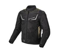 GIACCA MOTO MACNA DURAGO FYBREX TESSUTO LUMINOSO 4 STAGIONI BLACK/BROWN